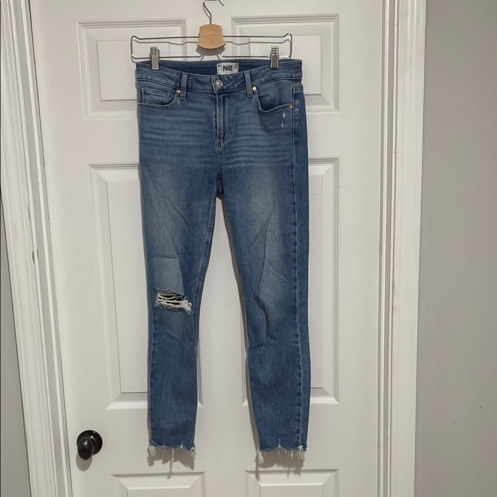 Women's Blue Distressed Jeans
